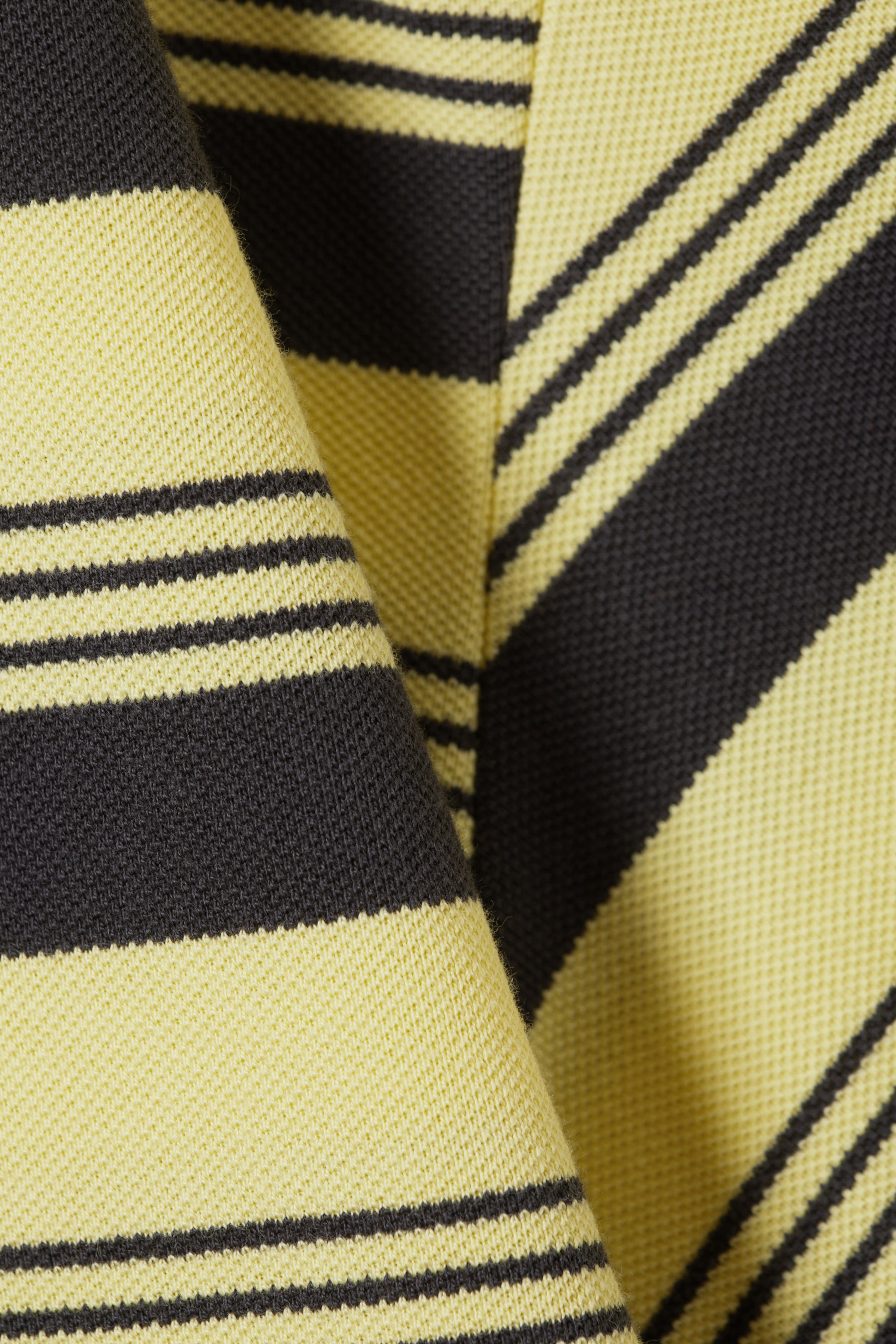 Yellow & Black Stripes - Striped Relaxed Fit Polo Shirt - 5