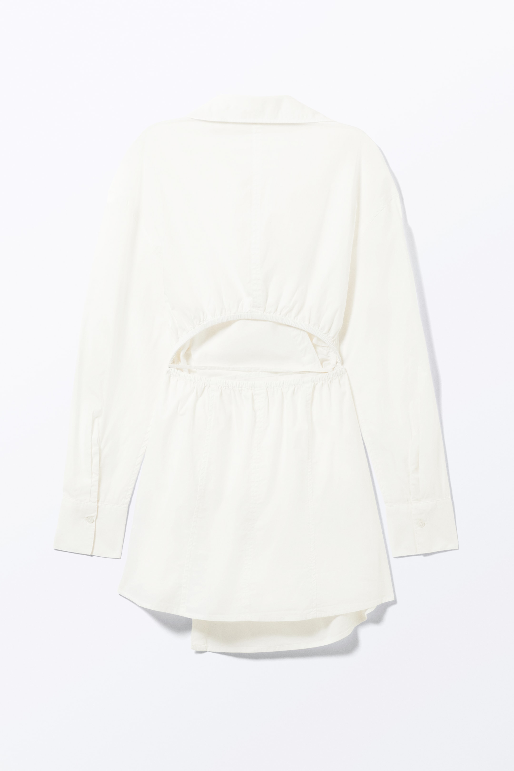 Agrandir l'image: Robe-chemise portefeuille courte manches longues - Blanc - FEMME | H&M CH 5