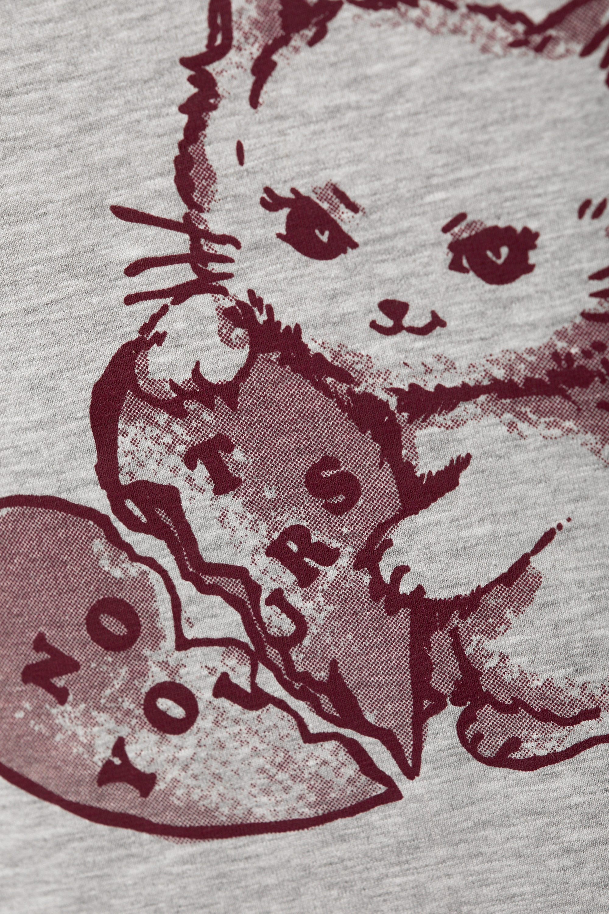 Hellgrau - "Not Yours" - Kurzes T-Shirt - 4
