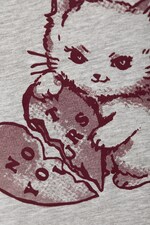 Light Grey - Not Yours - Cropped t-shirt - 1