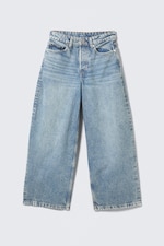 Mid Blue - Mittelblau - Peggy – Jeans mit weitem Bein mit niedriger Taille - 5