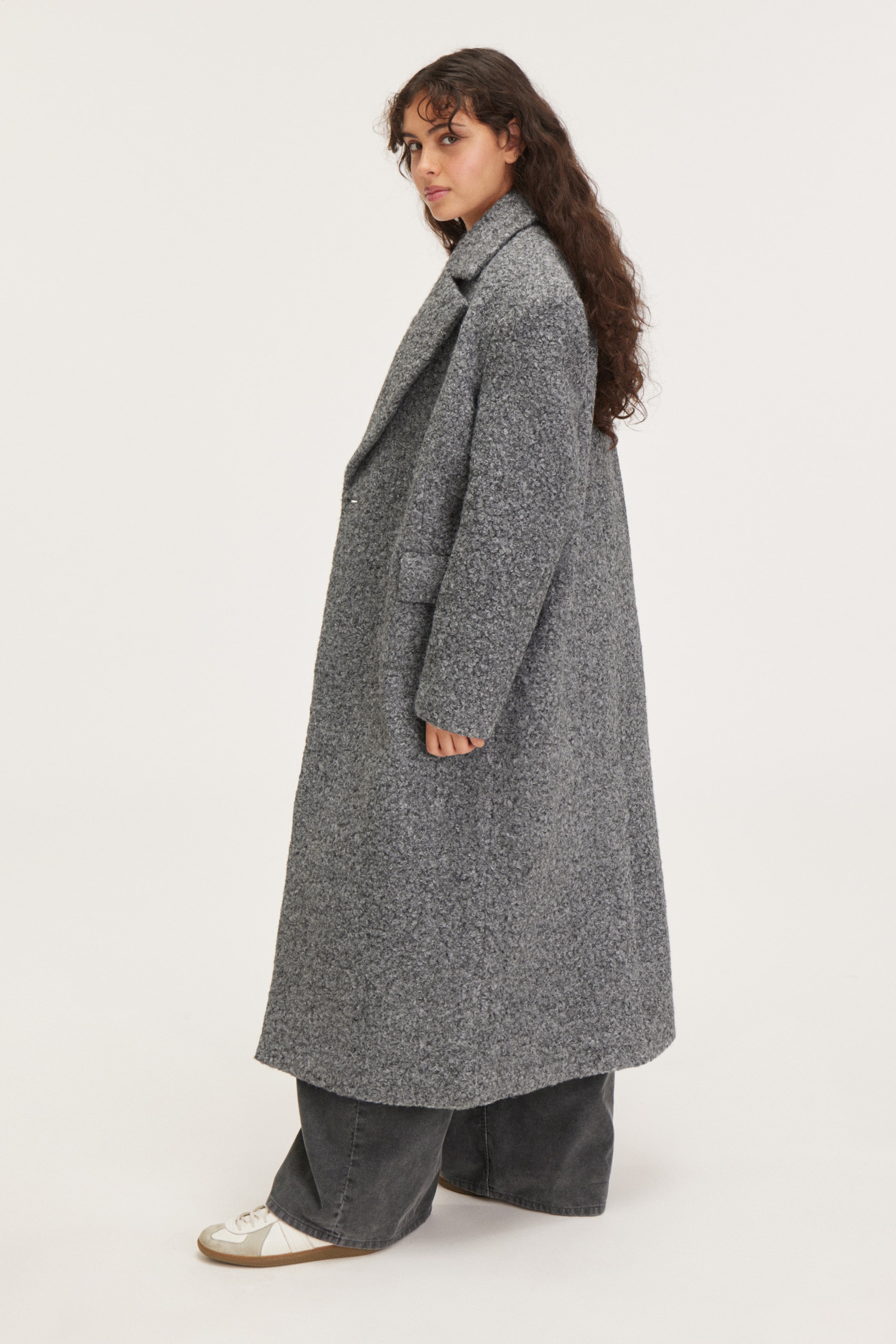 Grotere afbeelding bekijken: Lange, oversized double-breasted jas - Grijs - DAMES | H&M NL 3