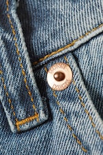 Mid Blue - Medium Blue - Peggy Low Waist Loose Baggy Leg Denim Shorts - 6