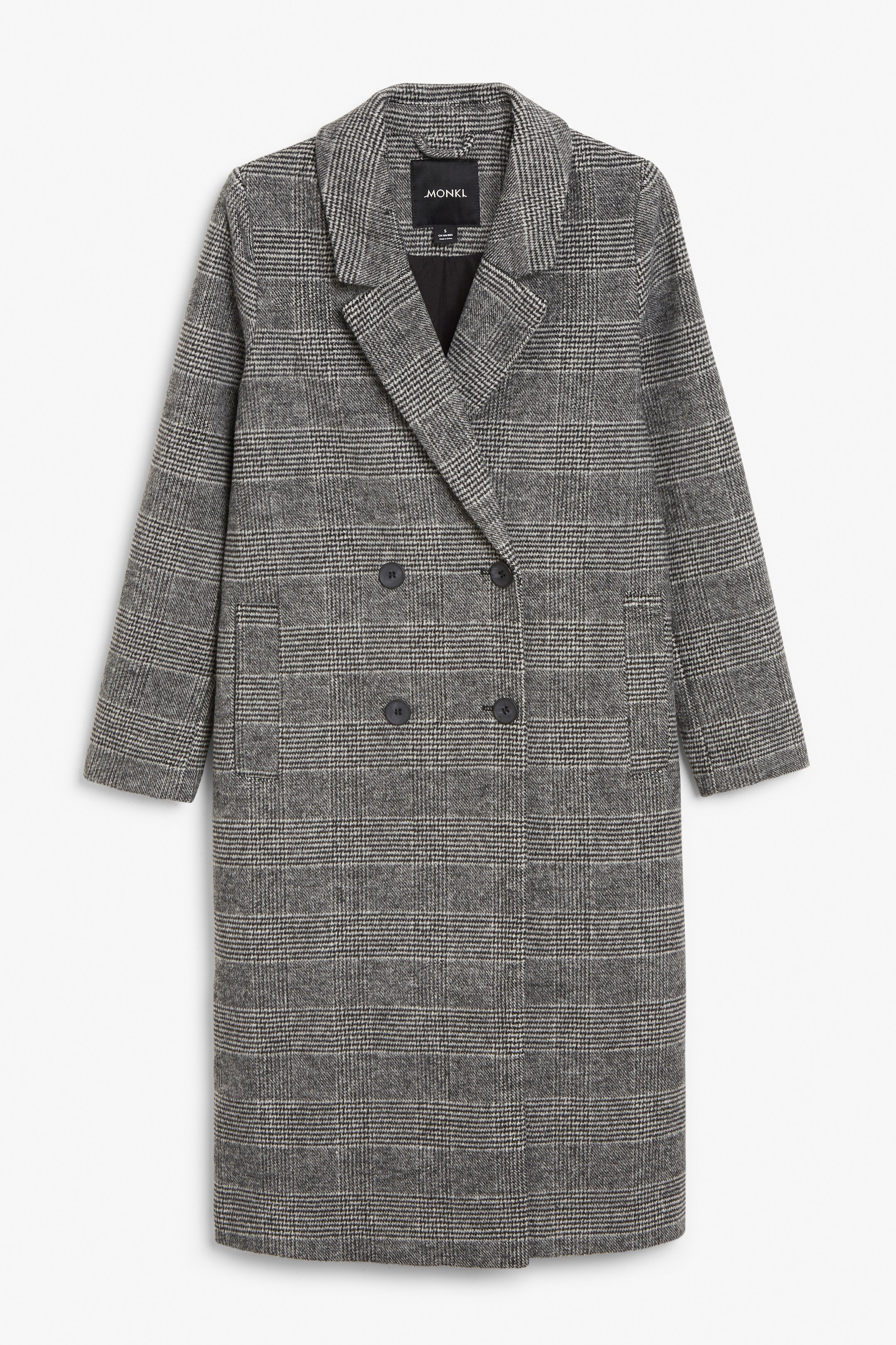 View larger image: Classic double-breasted coat - Check pattern - Ladies | H&M GB 1