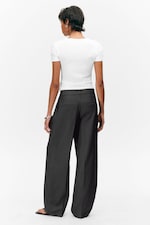 Dark grey - Wide Leg Trousers - 3