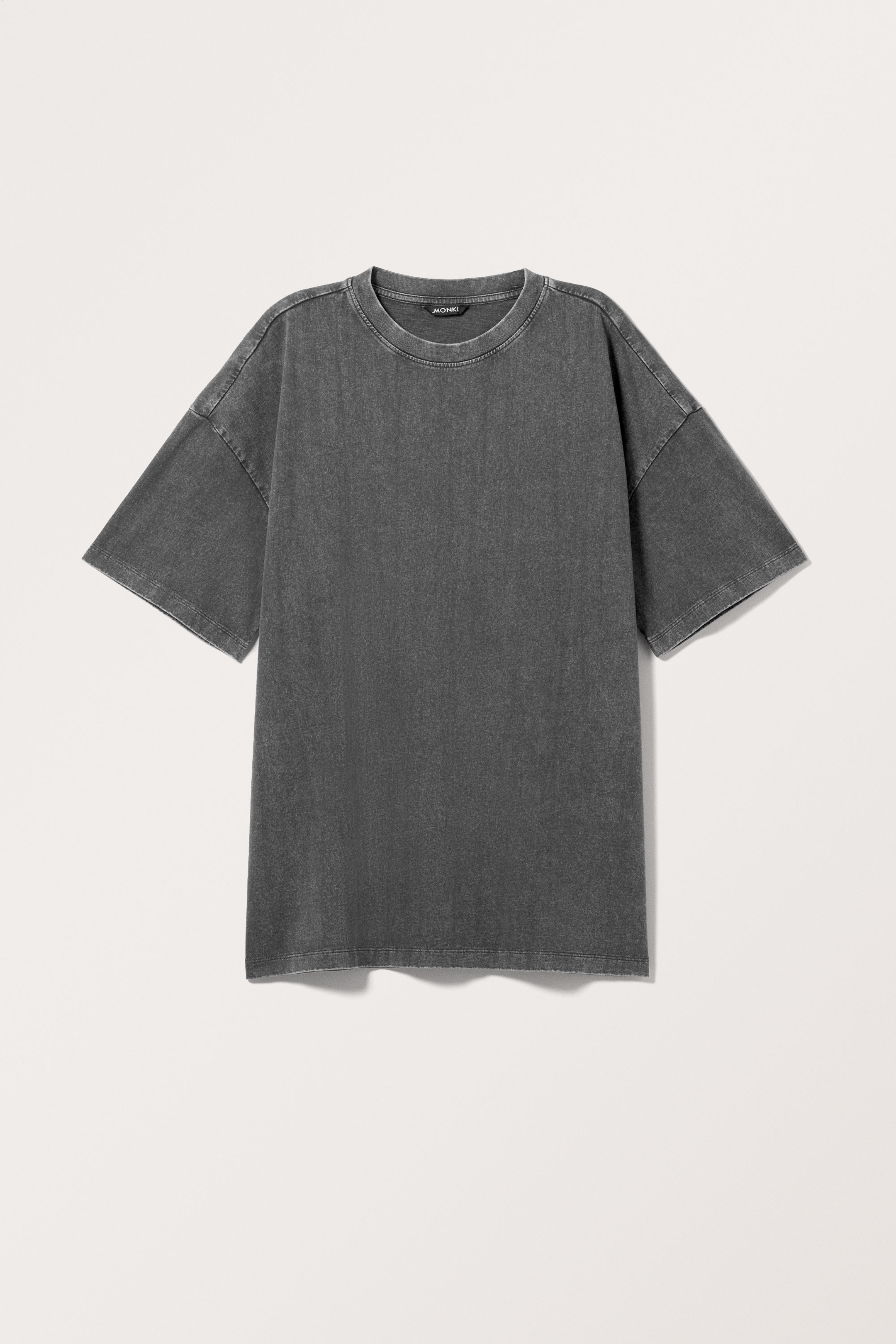 Washed Black - Oversized Cotton T-shirt - 0