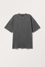 Washed Black - Oversized Cotton T-shirt - 0