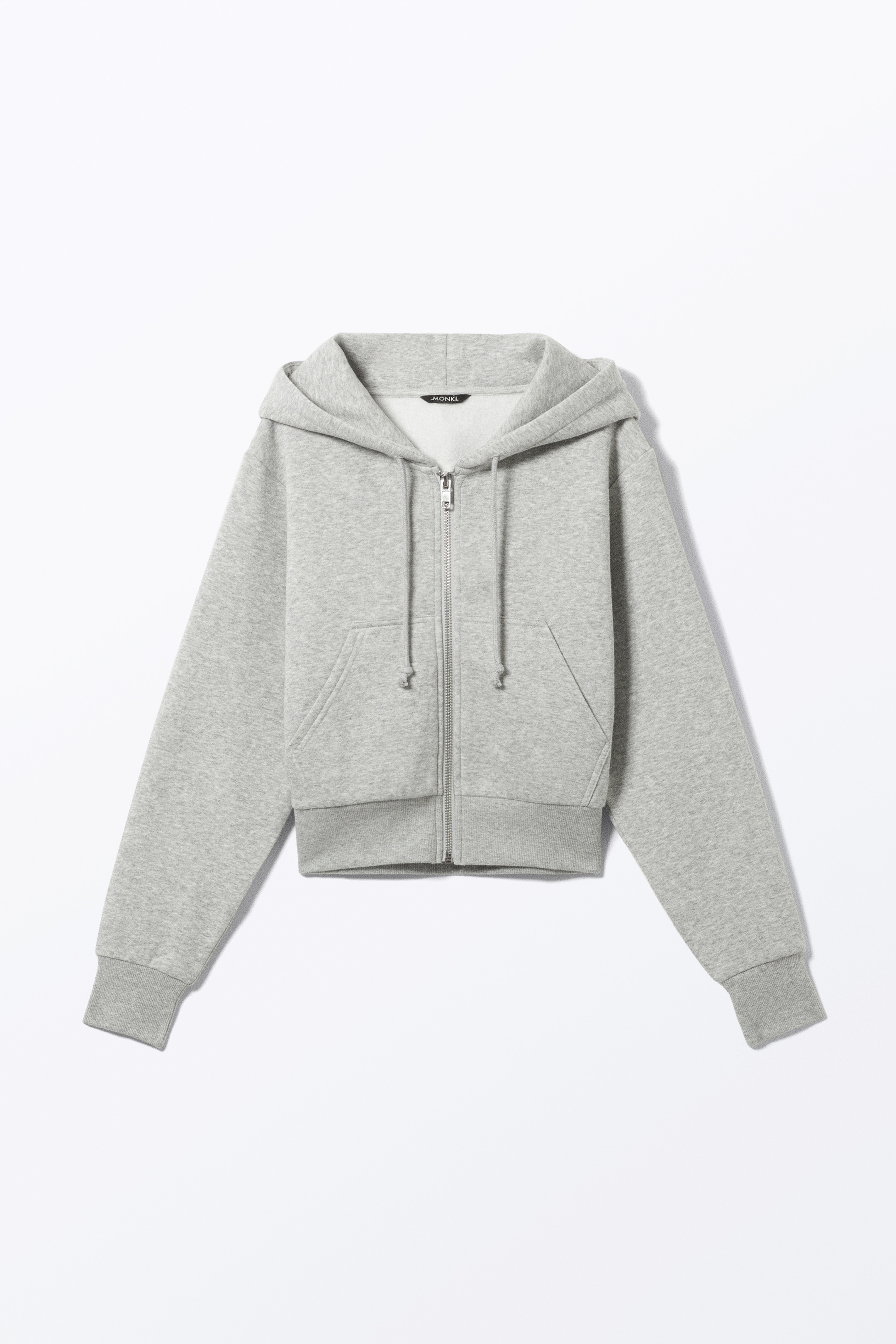 View larger image: Cropped Zip Hoodie - Washed Light Grey - Ladies | H&M GB 4