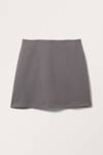 Dark Grey - A-line mini skirt - 0