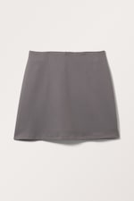 Dark Grey - A-line mini skirt - 0