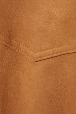 Braun - Cropped Westernhemd aus Wildlederimitat - 6