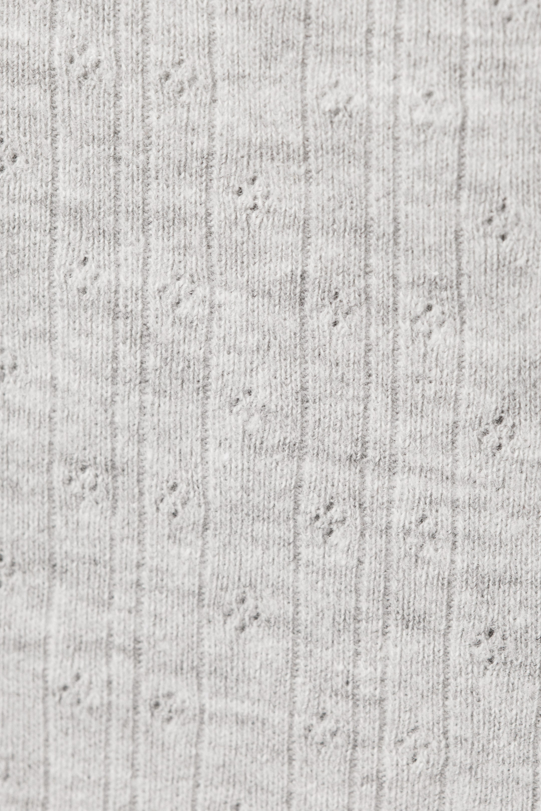 Grey Melange - Pointelle Strap Top - 1