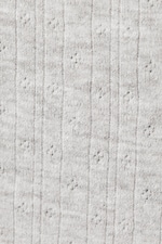 Grey Melange - Pointelle Strap Top - 1