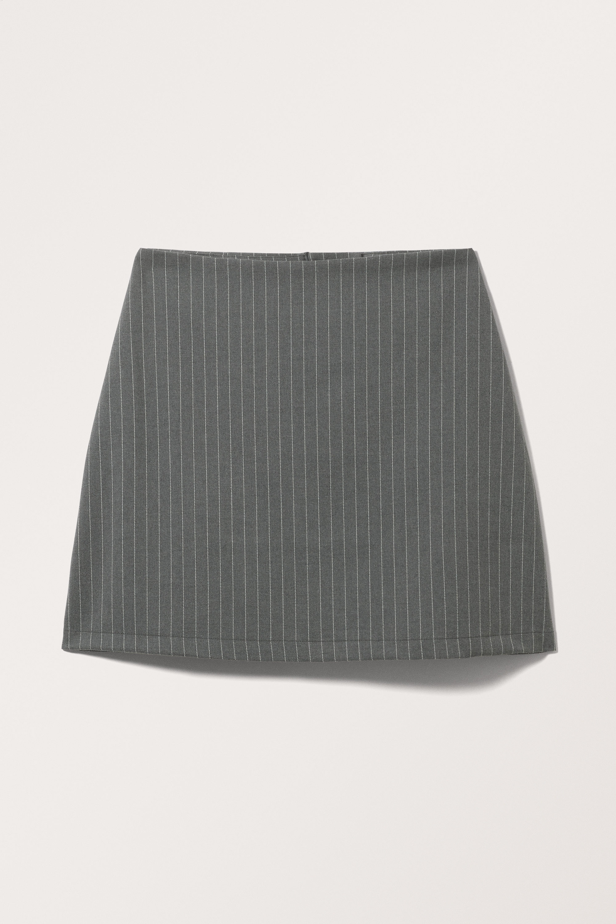 Dark Grey - Pinstripe - A-line mini skirt - 3