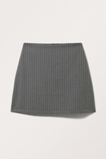 Dark Grey - Pinstripe - A-line mini skirt - 0