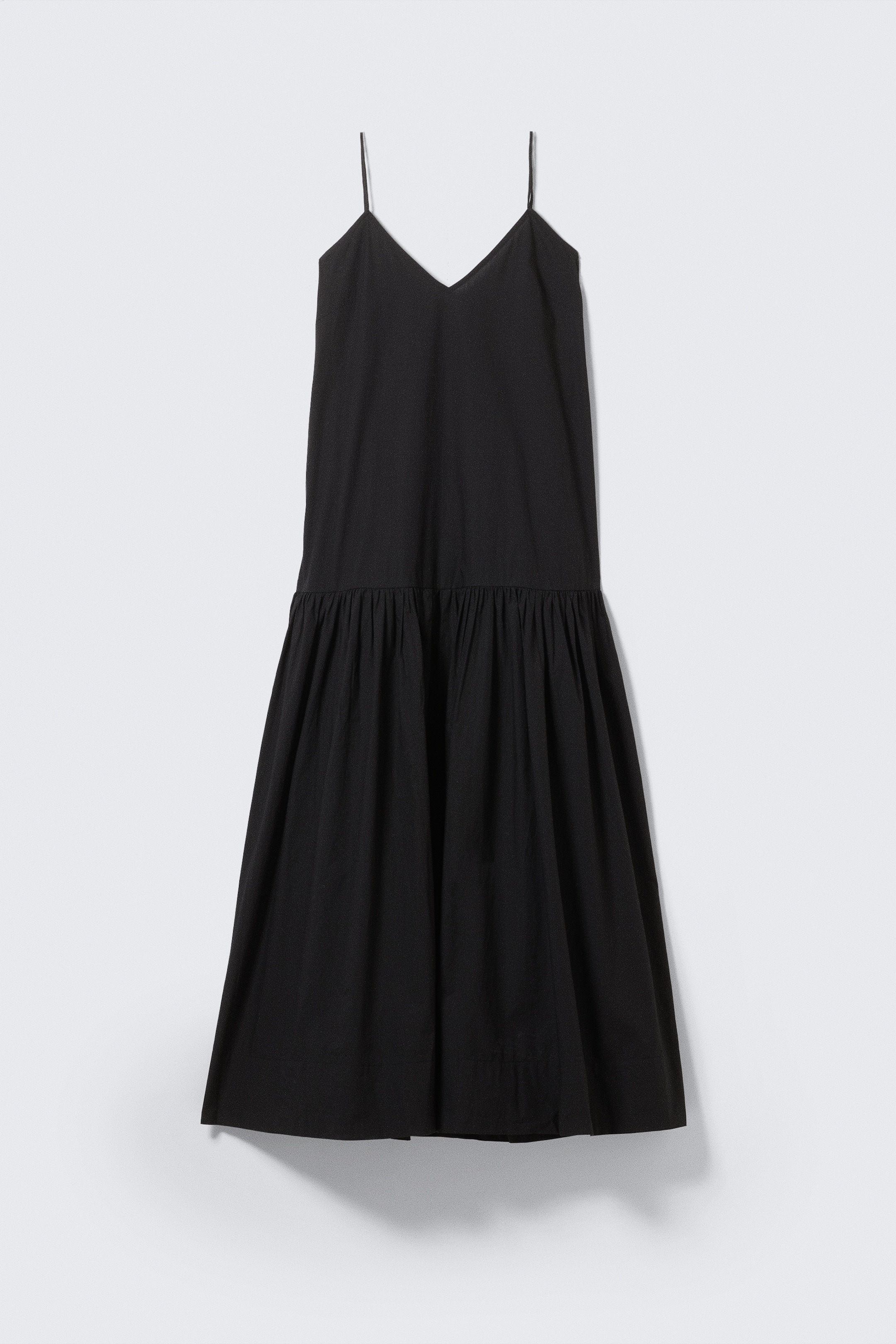 Zobrazit větší obrázek: Tiered Cotton Poplin Maxi Dress - Černá - ŽENY | H&M CZ 5