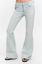 Sky Blue - Light Blue - Cheri Low Waist Flared Jeans - 1