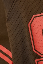 Dark Brown & Red - Sporty Mini T-shirt Dress - 2