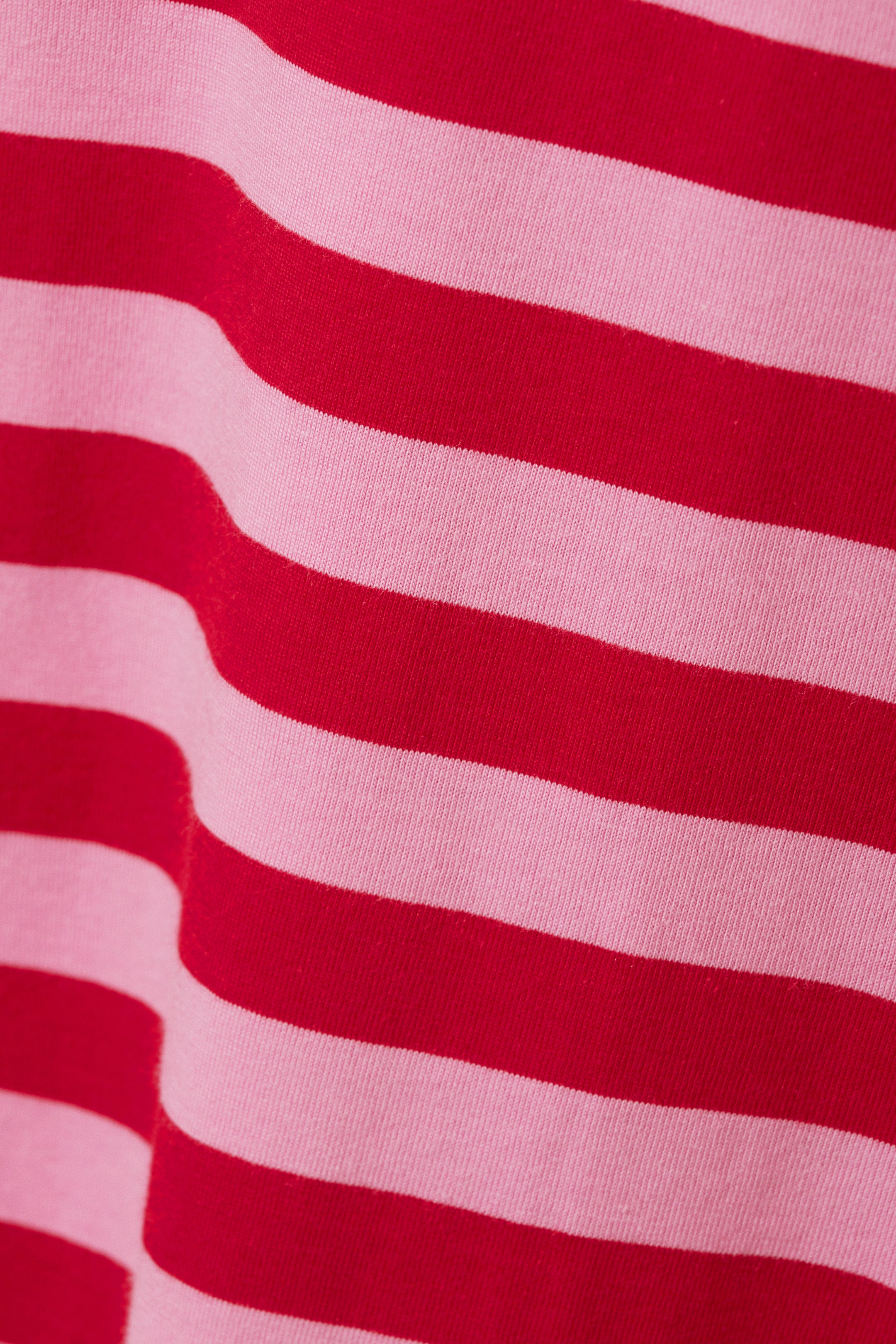 Red & Pink Stripes - Boxy Sleeve T-Shirt - 1