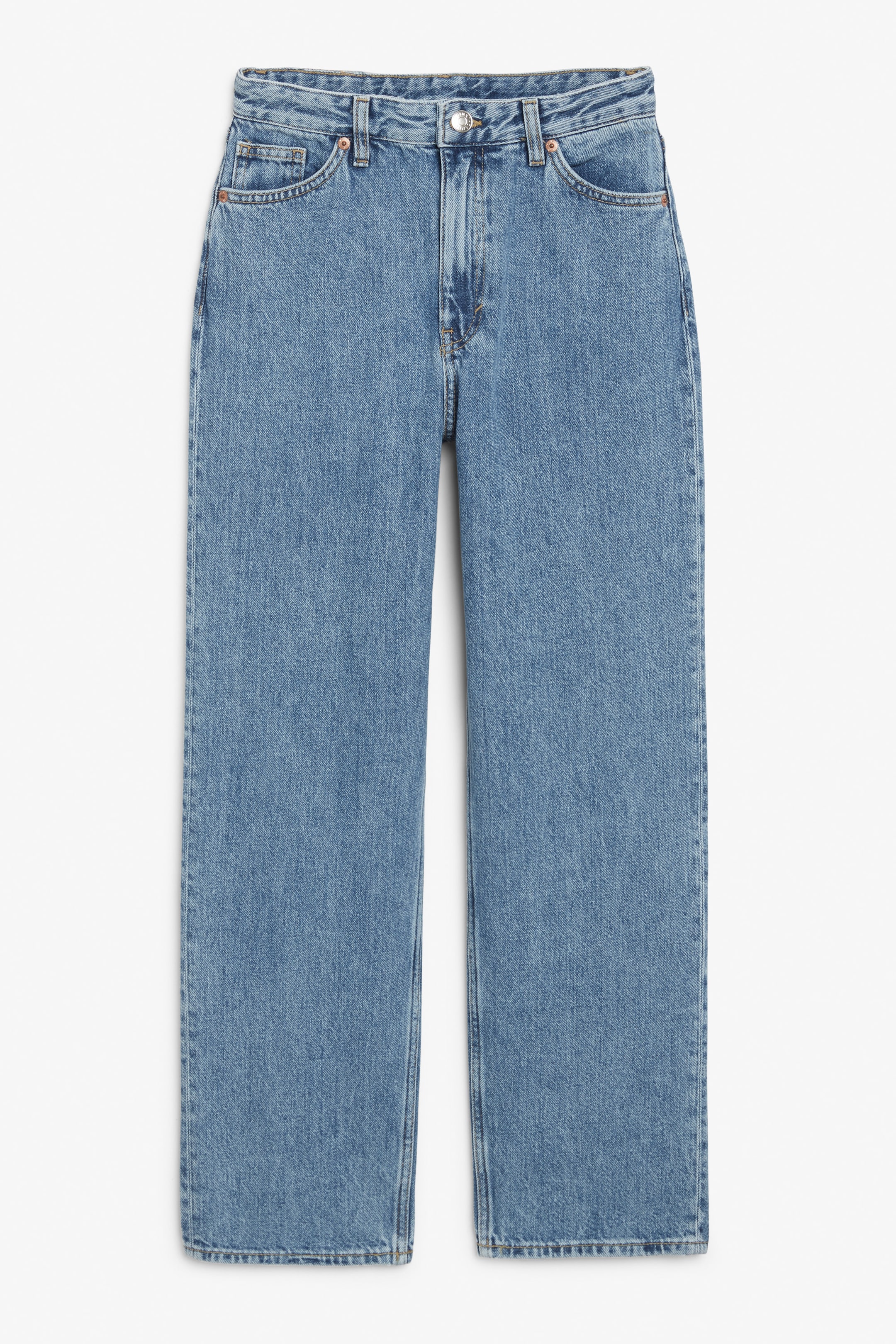View larger image: Taiki high waist straight leg jeans - Blue - Ladies | H&M GB 1