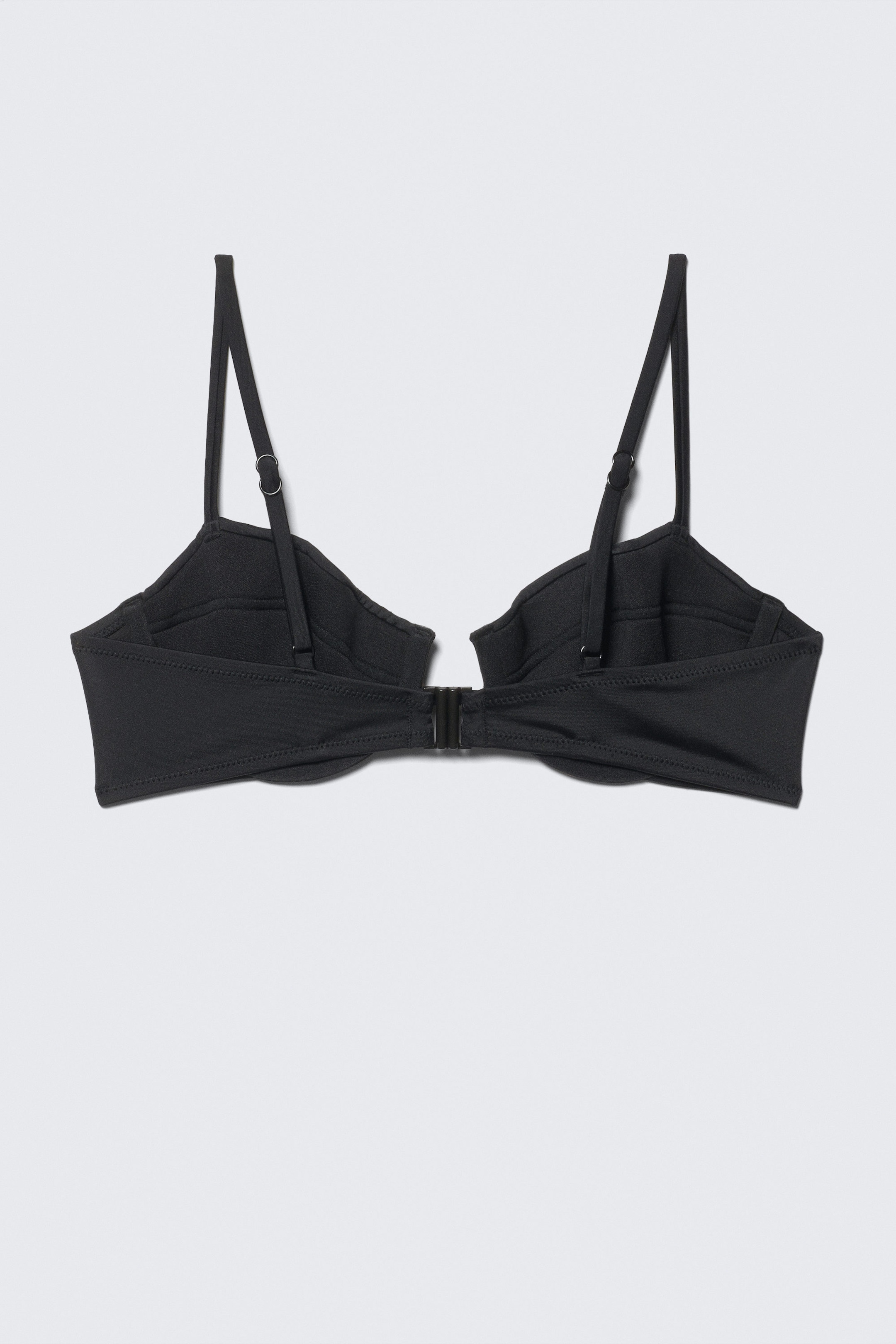 Black - Underwired Padded Bikini Top - 4
