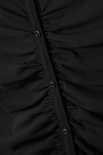 Black Black - Short-Sleeved Mini Shirt Dress - 1