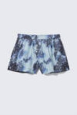 Blue Paisley Print - Relaxed Cotton Boxer Shorts - 4