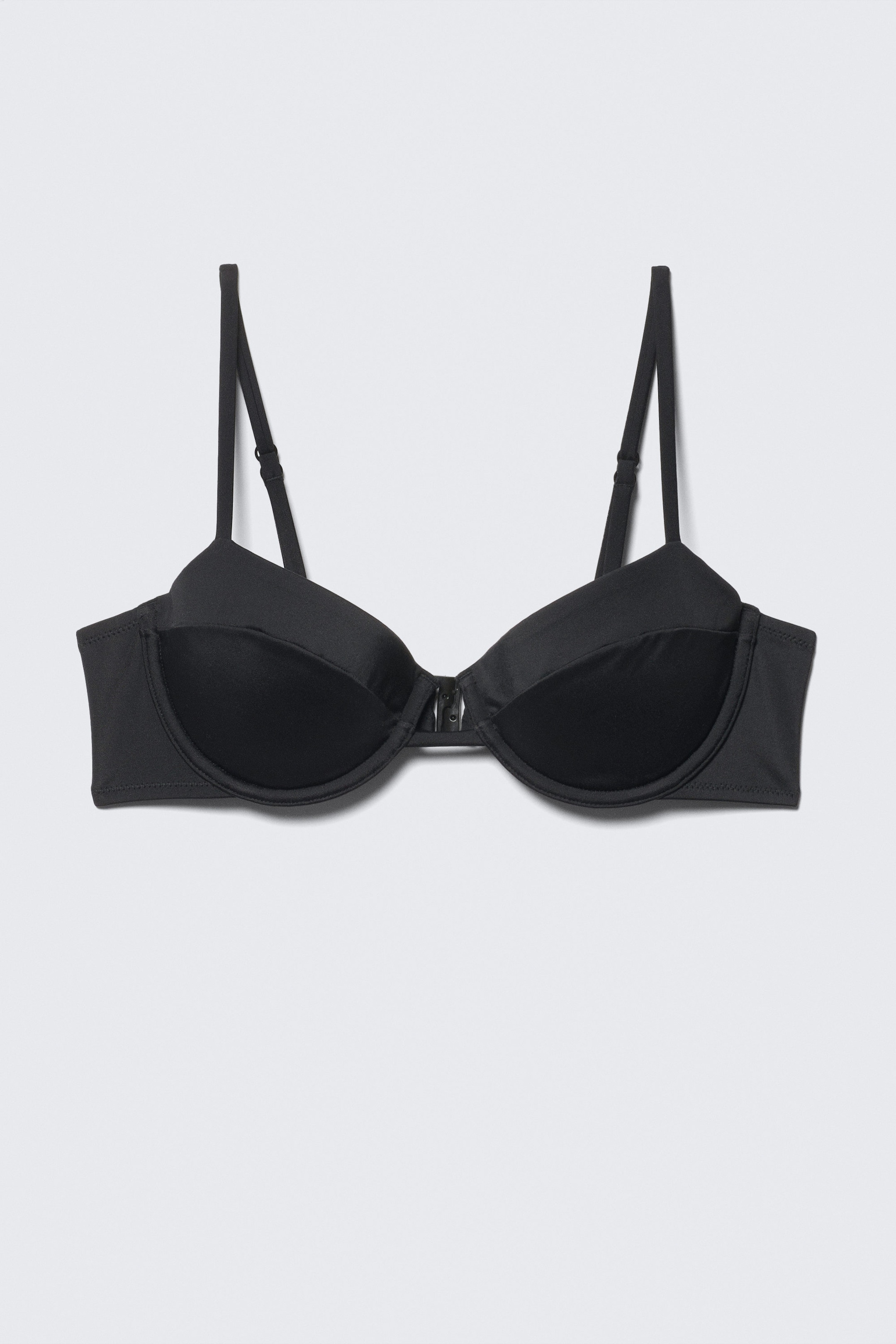 Black - Underwired Padded Bikini Top - 3
