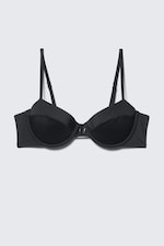 Black - Underwired Padded Bikini Top - 3