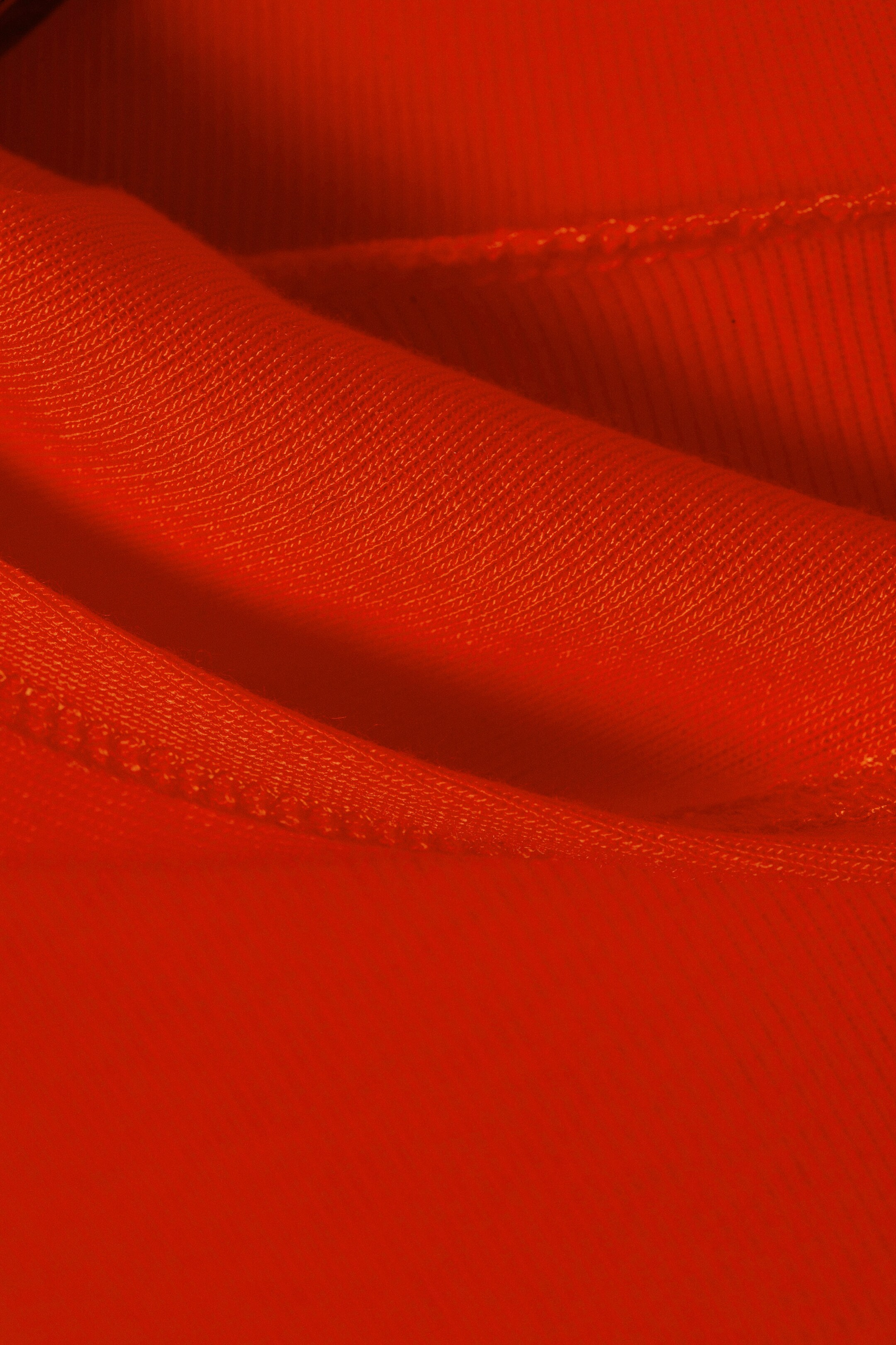 Knallrot - Langärmliges Hoodie-Top - 1