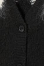 Black White - Fluffy knit cardigan - 4