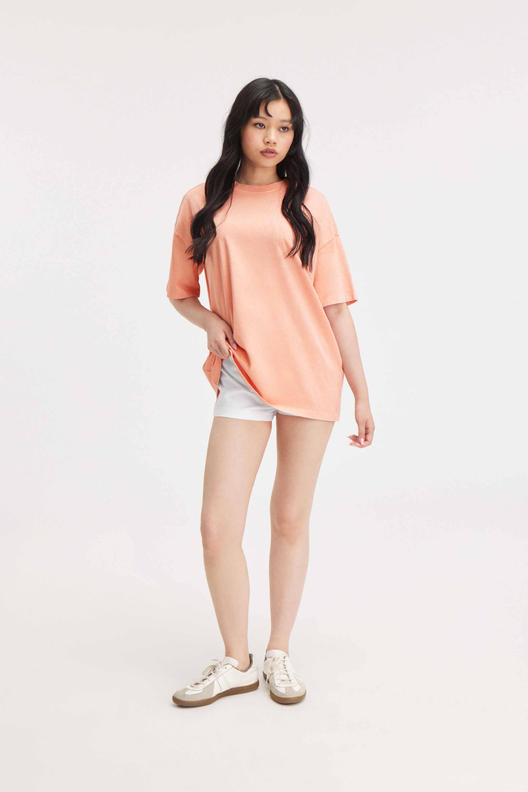 Light Washed Orange - Oversized Cotton T-shirt - 1