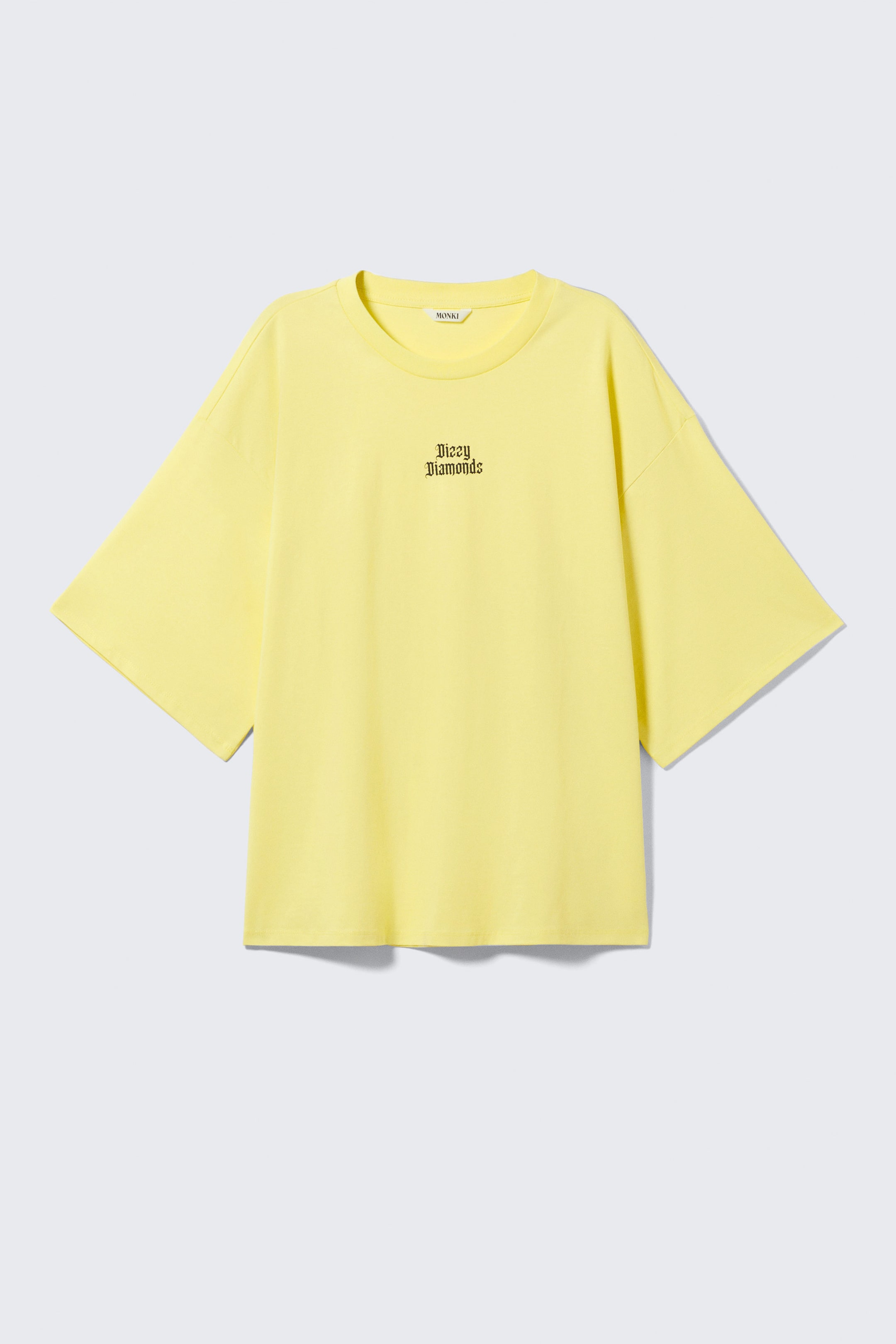 Light Yellow - Dizzy Diamonds - Boxy Fit Printed T-Shirt - 4
