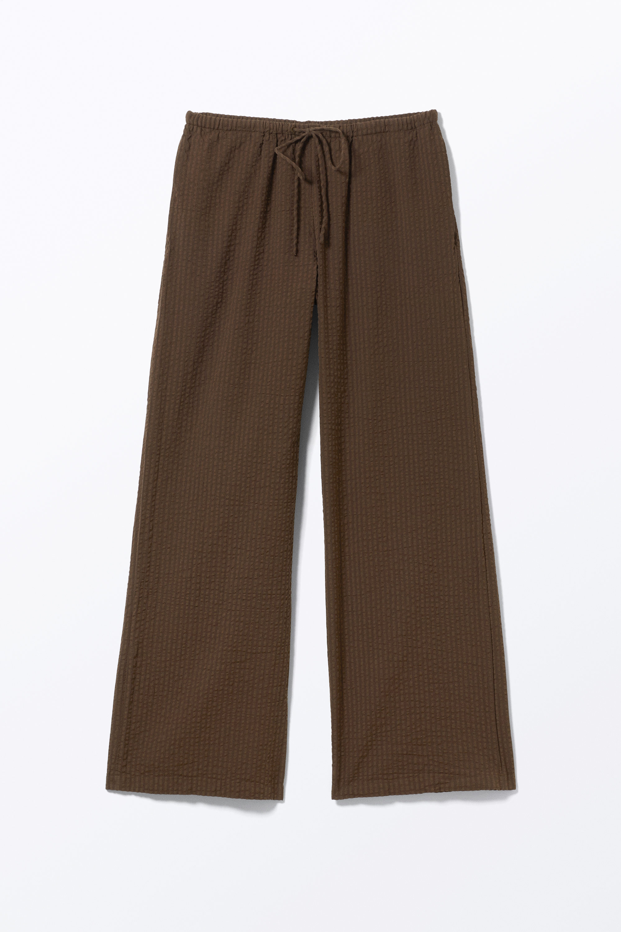 Dark Brown - Low-Rise Relaxed Pull-on Trousers - 3