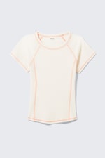 Off-white - Orange Stitching - Contrast Stitch Fitted T-Shirt - 3