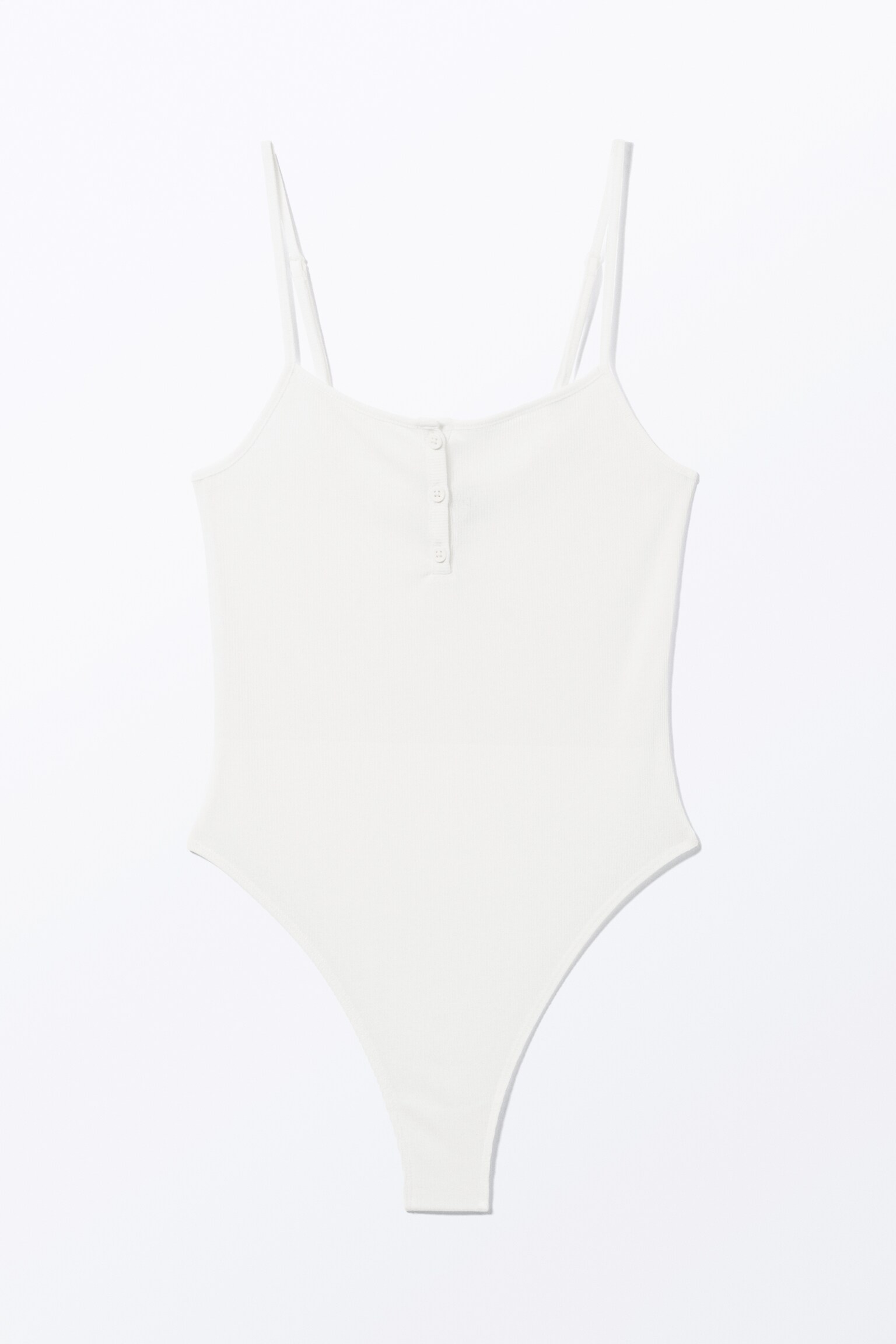 Prążkowane body - Biały - 2