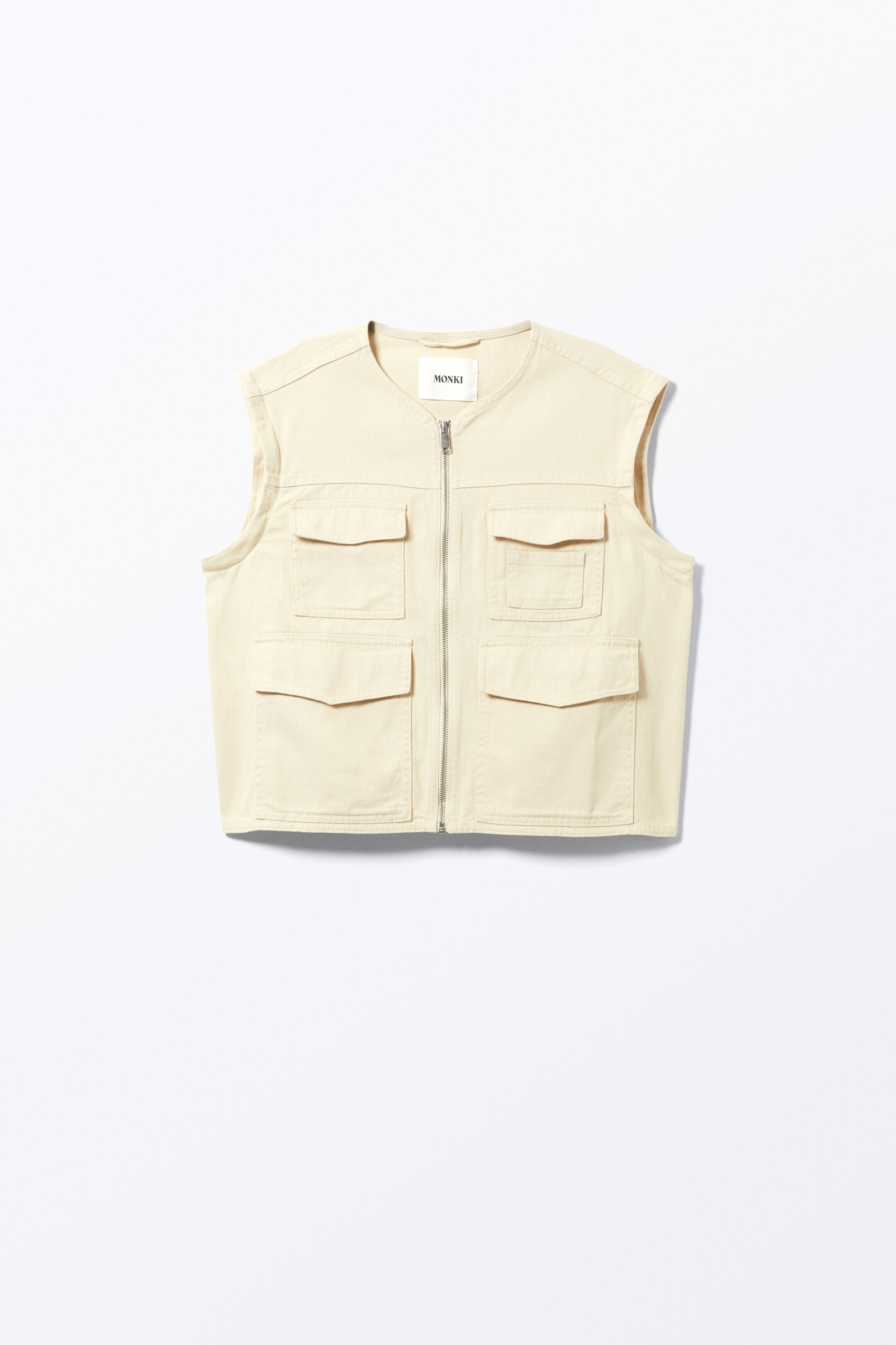 Visualizza immagine più grande: Giacca in cotone con maniche rimovibili - Beige polvere chiaro - DONNA | H&M IT 7