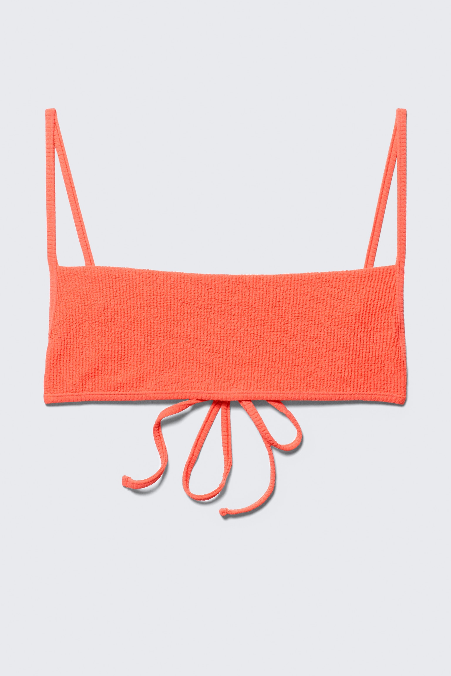 Structured Square Neck Bikini Top - Bright Red - 3