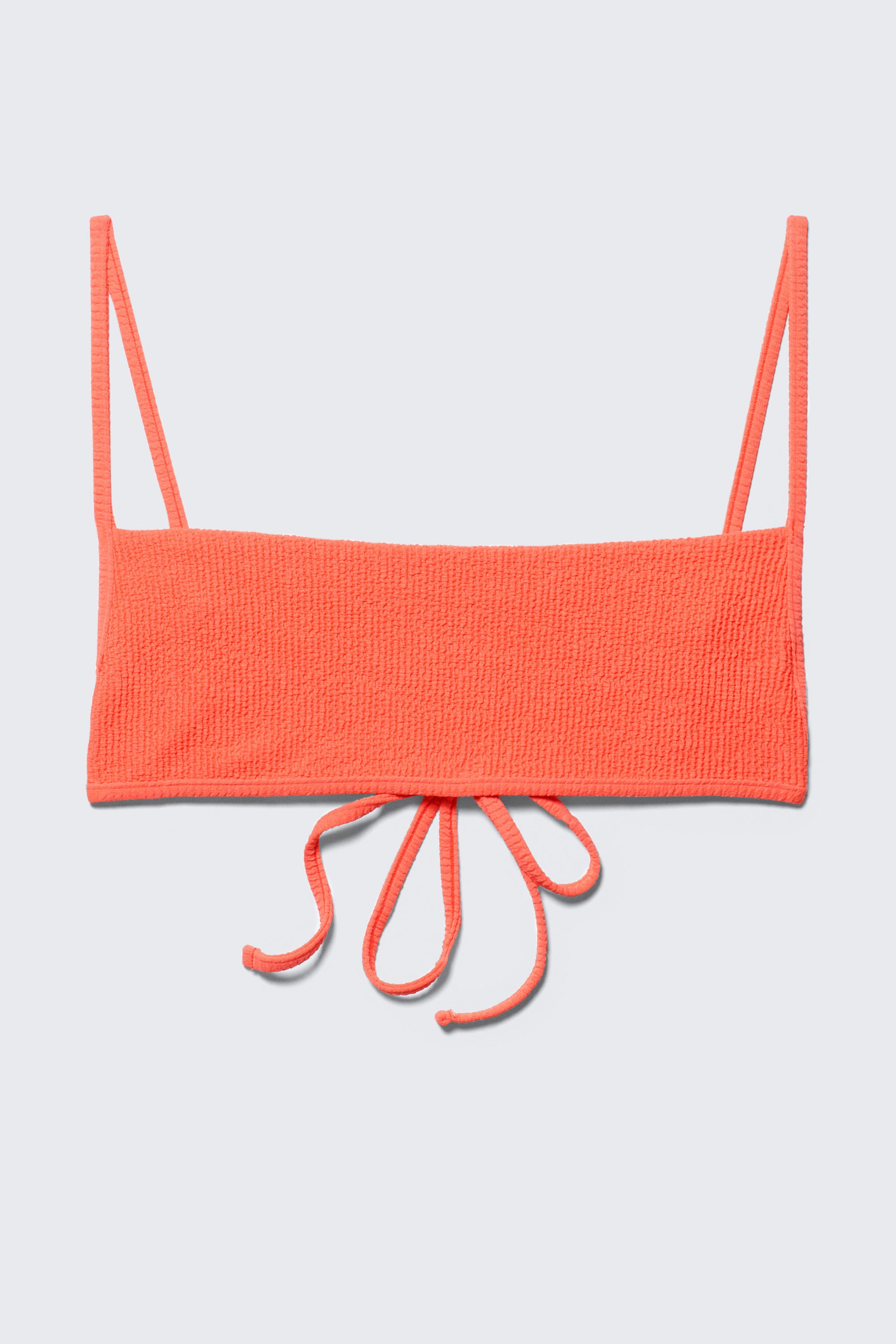 Bright Red - Structured Square Neck Bikini Top - 3