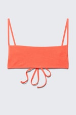 Bright Red - Structured Square Neck Bikini Top - 3
