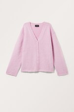 Light Pink - Fluffy knit cardigan - 0