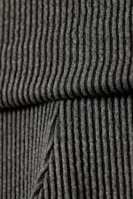 Dunkelgrau - Ausgestellte, gerippte Hose mit niedriger Taille - 4