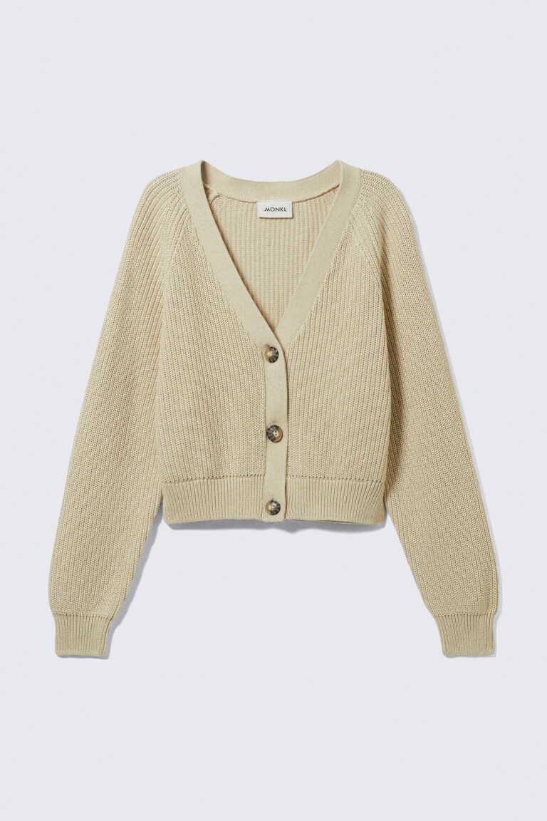 Kurze Strickjacke aus Grobstrick