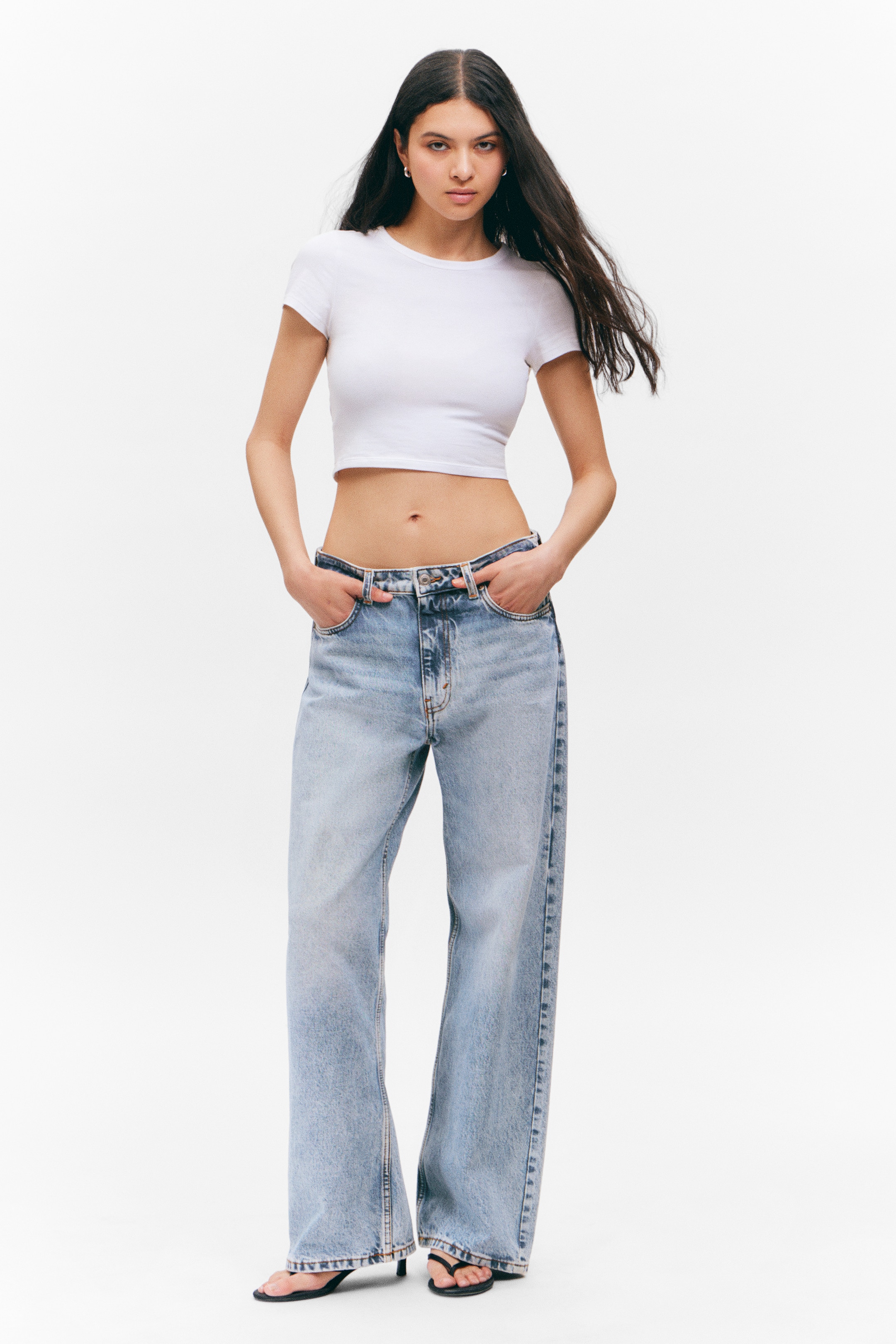 Zobacz większy obraz: Dżinsy Missy Low Waist Loose Straight Leg - Fresh Blue - Light Blue - ONA | H&M PL 1