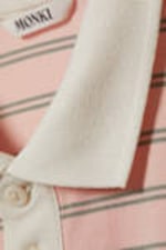 Rosa gestreift - Gestreiftes Polo-Shirt in Relaxed Fit - 4