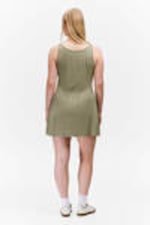 Khaki Green - Mini Jersey Tank Dress - 3