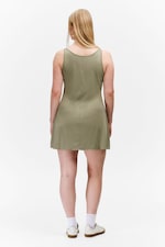 Khaki Green - Mini Jersey Tank Dress - 3
