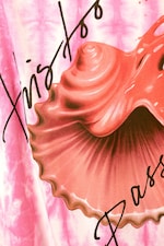 Pink Tie-Dye Seashell - Oversized Throw-on T-shirt - 1