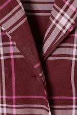 Dunkelrot kariert - Weiches, langärmeliges Flanellhemd - 1
