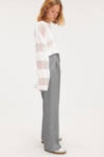 Grey melange - Wide Leg Trousers - 2